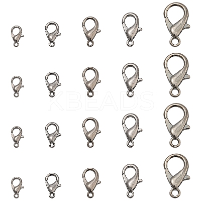100Pcs 5 Styles Zinc Alloy Lobster Claw Clasps FIND-YW0006-18B-1