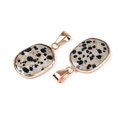 Natural Dalmatian Jasper Pendants G-N349-04F-G-1