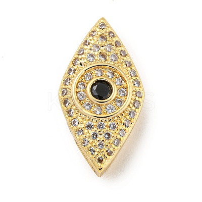 Brass Micro Pave Clear Cubic Zirconia Beads KK-G493-10G-01-1