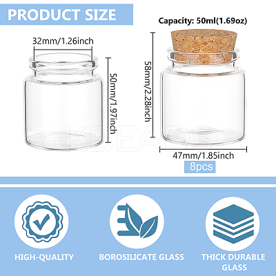 Empty Glass Bottle AJEW-WH0470-43A-1