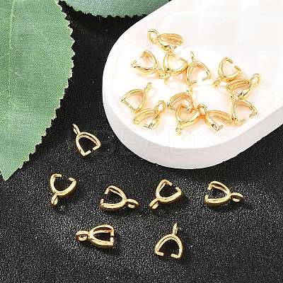 SHEGRACE Brass Ice Pick Pinch Bail XGR0037G-81G-1