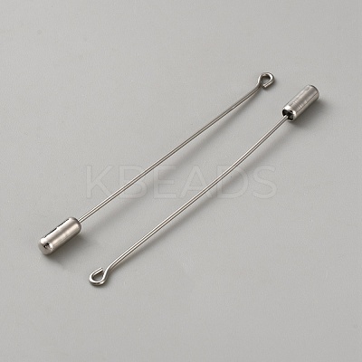 304 Stainless Steel Eye Pins Brooch Findings STAS-TAC0024-05B-1