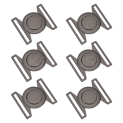 6 Sets Zinc Alloy Side Release Buckles FIND-BC0019-63B-1