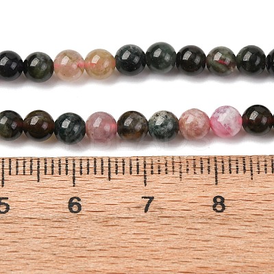 Natural Multicolor Tourmaline Beads Strands G-K402-A01-4mm-1