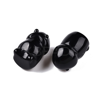 Natural Obsidian Monster Figurines DJEW-N003-01A-1