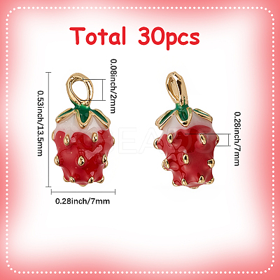 30Pcs Zinc Alloy Enamel Pendants FIND-SC0020-62-1