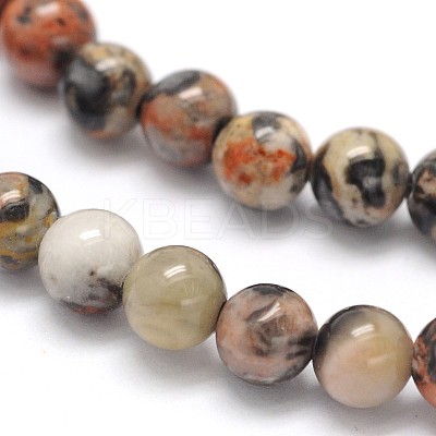 Natural Silver Crazy Lace Agate Round Beads Strands X-G-N0166-34-4mm-1