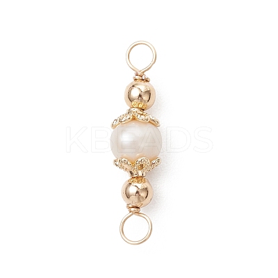 Natural Cultured Freshwater Pearl Potato Links Connector Charms PALLOY-JF04754-1