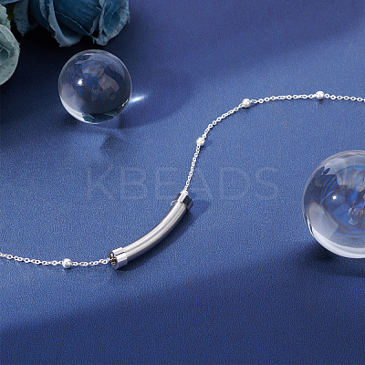 2Pcs 2 Styles 304 Stainless Steel Tube Beads STAS-UN0020-72-1