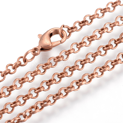 Iron Rolo Chains Necklace Making LS-X-MAK-R015-60cm-R-1