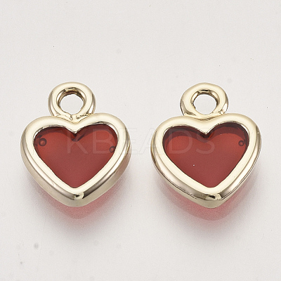Light Gold Plated Alloy Charms X-ENAM-T009-10A-1