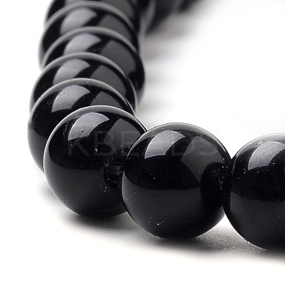 Natural Black Onyx Beads Strands G-S259-19-12mm-1