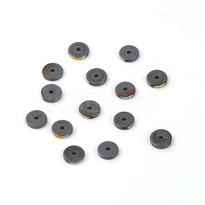 Electroplated Non-magnetic Synthetic Hematite Beads Strands G-P408-Q-6x1-1
