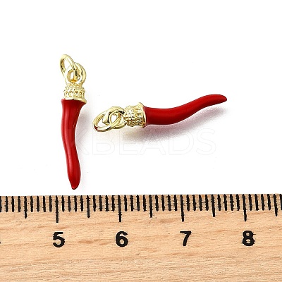 Brass Enamel Pendants KK-Q066-22G-1