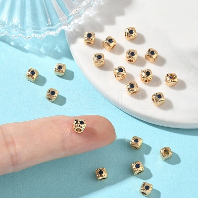 SHEGRACE Brass Cubic Zirconia Beads XGRQ4H151-682G-C-1