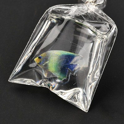 Resin Pendants with Iron Jump Ring LS-RESI-A015-03B-1