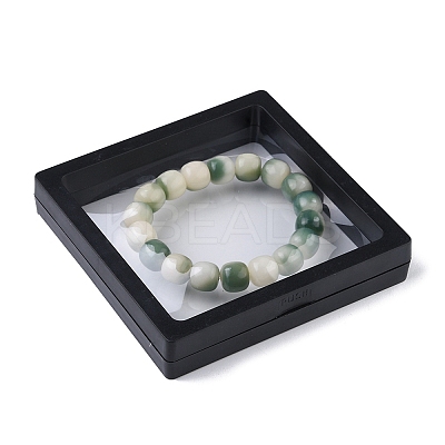 Bodhi Wood Column Beaded Stretch Bracelet for Women BJEW-YW0001-04A-1