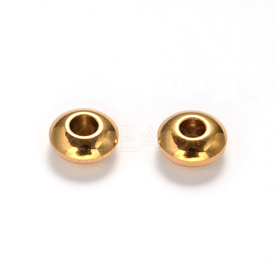 Flat Round Ion Plating(IP) 304 Stainless Steel Spacer Beads STAS-M237-02-1