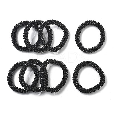 Faceted Opaque Glass Beads Stretch Bracelets BJEW-S144-002E-01-1