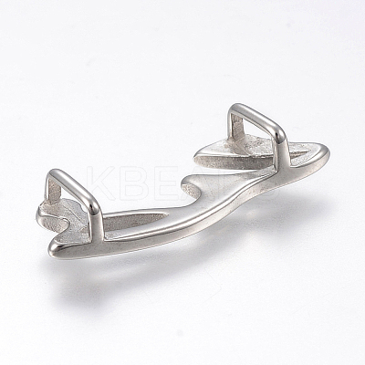 Tarnish Resistant 304 Stainless Steel Slide Charms STAS-F169-30P-1