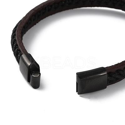 Leather Braided Cord Bracelet BJEW-F460-07EB-1