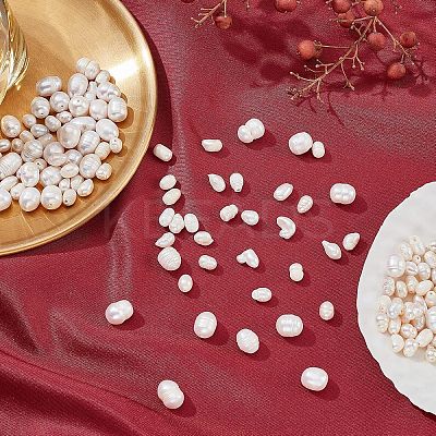 4Strands 2 Styles Natural Cultured Freshwater Pearl Beads Strands PEAR-NB0001-64-1