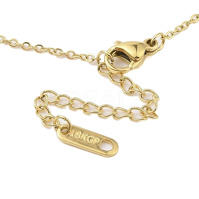 304 Stainless Steel Teardrop Pendant Necklaces LS-NJEW-N055-17G-1