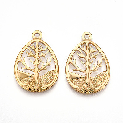 304 Stainless Steel Pendants STAS-N109-82G-1