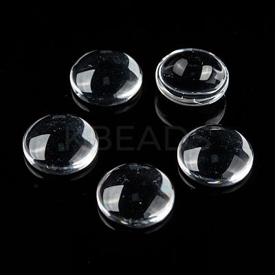 Transparent Glass Cabochons X-GGLA-R026-14mm-1