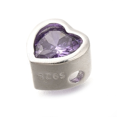 925 Sterling Silver Cubic Zirconia Beads STER-L066-06S-04-1