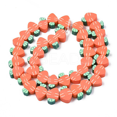 Handmade Polymer Clay Bead Strands CLAY-N011-47-1
