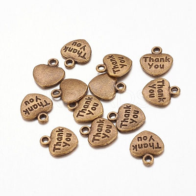 Tibetan Style Alloy Charms TIBEP-A15913-AB-NR-1