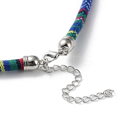 Alloy Rhinestone Teardrop Bib Necklace NJEW-C029-01A-1