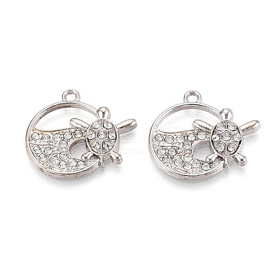 Alloy Rhinestone Pendants FIND-N008-07P-1