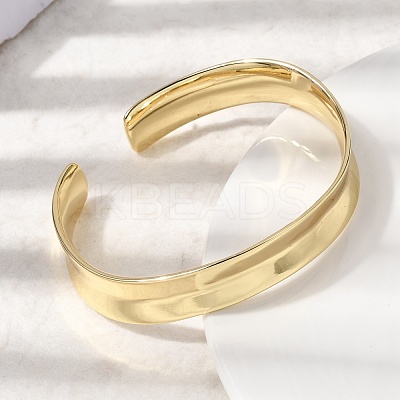 Brass Cuff Bangles BJEW-L718-02G-1