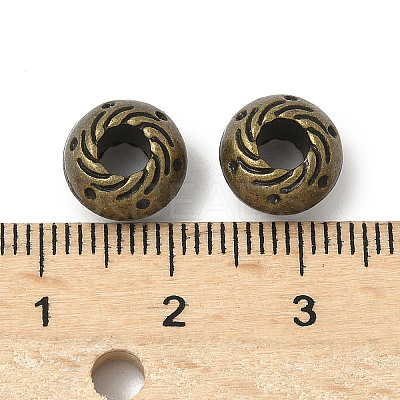 Tibetan Style Alloy European Beads FIND-F012-02AB-1