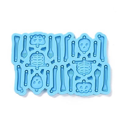 DIY Skeleton Componenet Pendant Silicone Molds X-DIY-D060-43-1