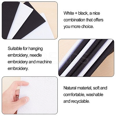 Cross Stitch Canvas Fabric Embroidery Cloth Fabric DIY-NB0004-06-1