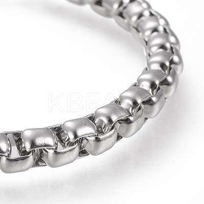 Tarnish Resistant 304 Stainless Steel Box Chain Bracelets BJEW-I288-01P-1