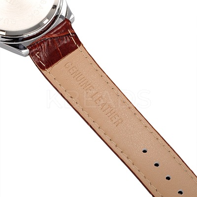 Stainless Steel Leather Wrist Watch WACH-A002-07-1