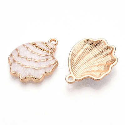 Rack Plating Alloy Enamel Pendant ENAM-Q449-12G-04-1