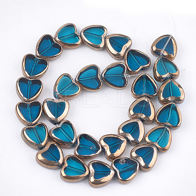 Electroplate Glass Beads Strands EGLA-S188-09F-1
