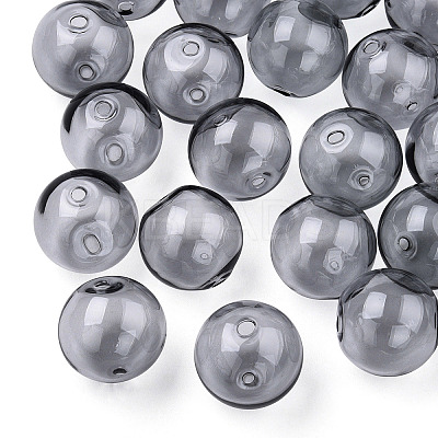 Transparent Blow High Borosilicate Glass Globe Beads GLAA-T003-09G-1