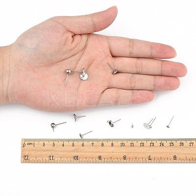 Non-Tarnish 304 Stainless Steel Stud Earring Settings & Findings STAS-MSMC002-05P-1