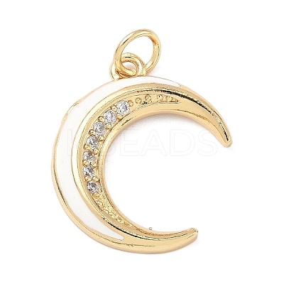 Brass Micro Pave Cubic Zirconia Pendants KK-D357-49G-1