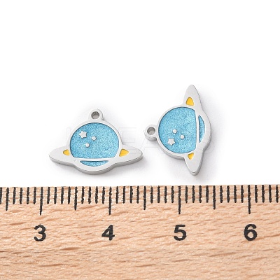 304 Stainless Steel Enamel Charms STAS-M102-22P-06-1
