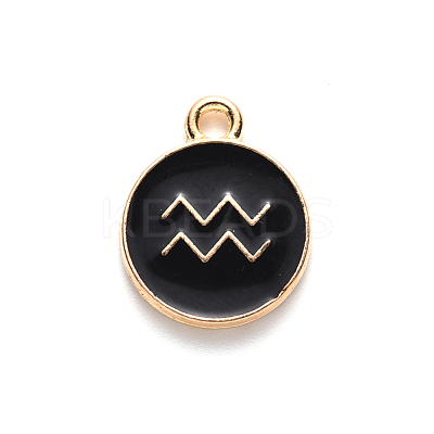 Alloy Enamel Pendants X-ENAM-S124-01B-08J-1