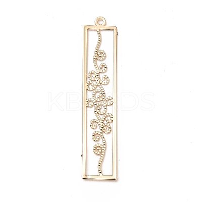 Rack Plating Brass Filigree Pendants KKC-K001-17KCG-1