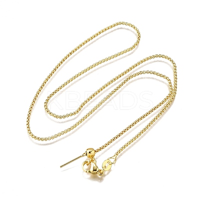 1.5MM Brass Box Chain Adjustable Slider Necklaces LS-NJEW-M108-07G-1