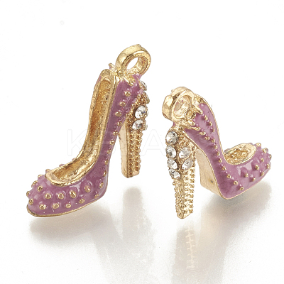 Alloy Enamel Stilettos Pendants ENAM-S115-042B-1